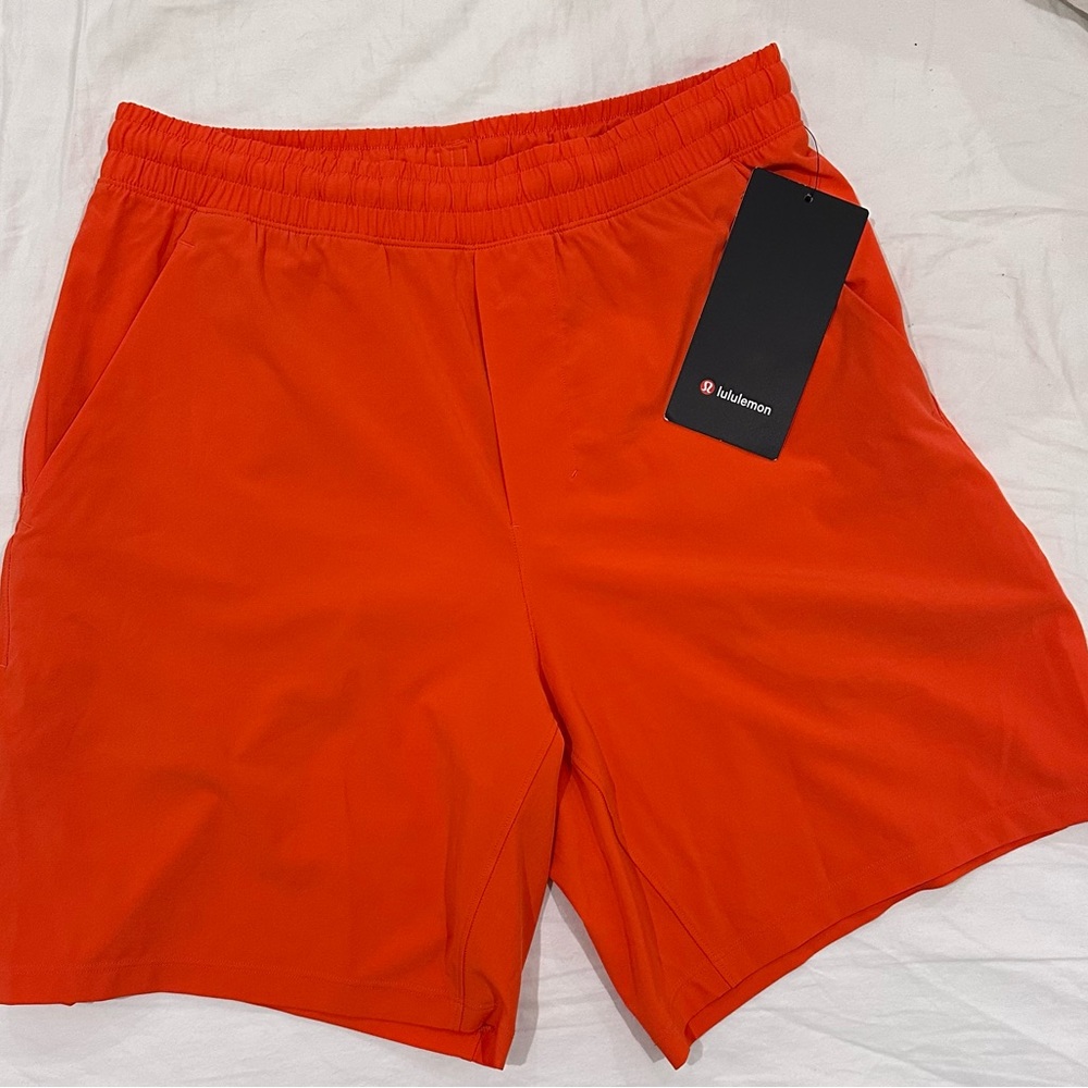 lululemon athletica Red Pace Breaker 7” Athletic Shorts
